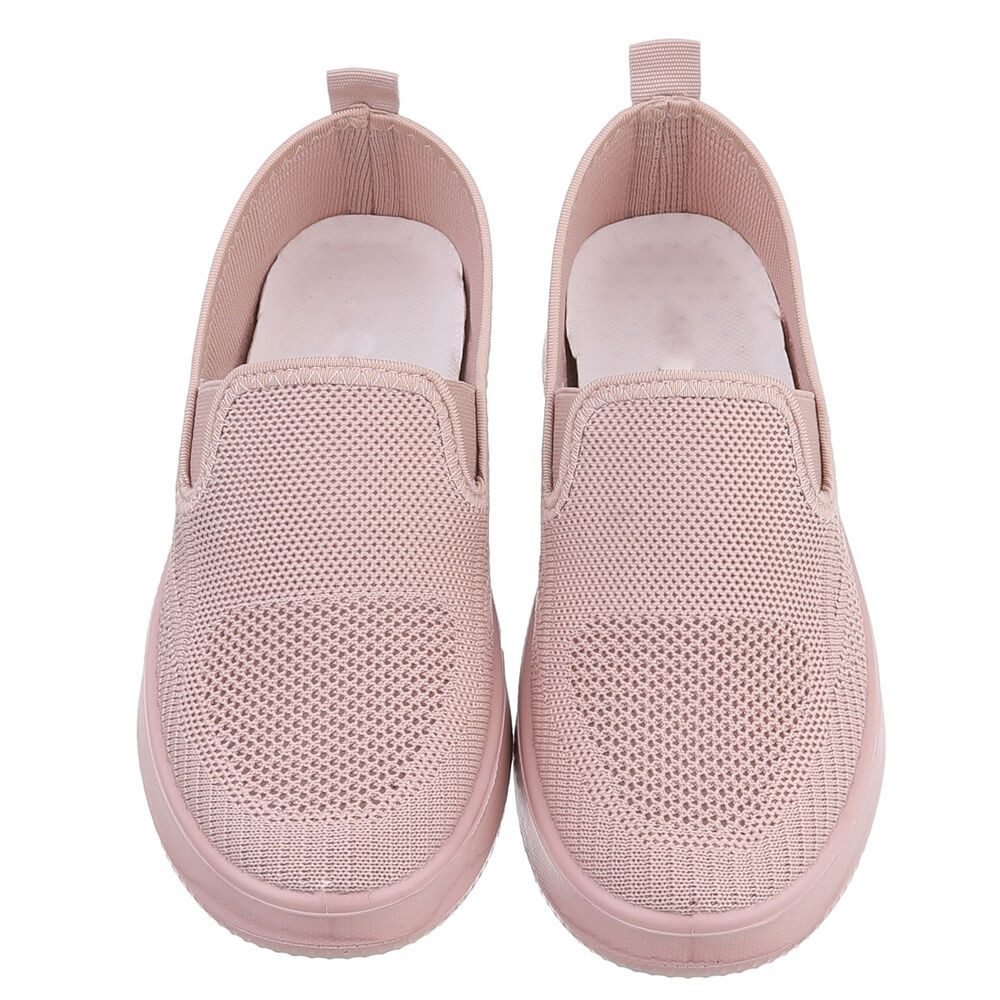 Ital-Design Damen Low-Top Freizeit Slipper (88843570) Flach Sneakers Low in Altrosa