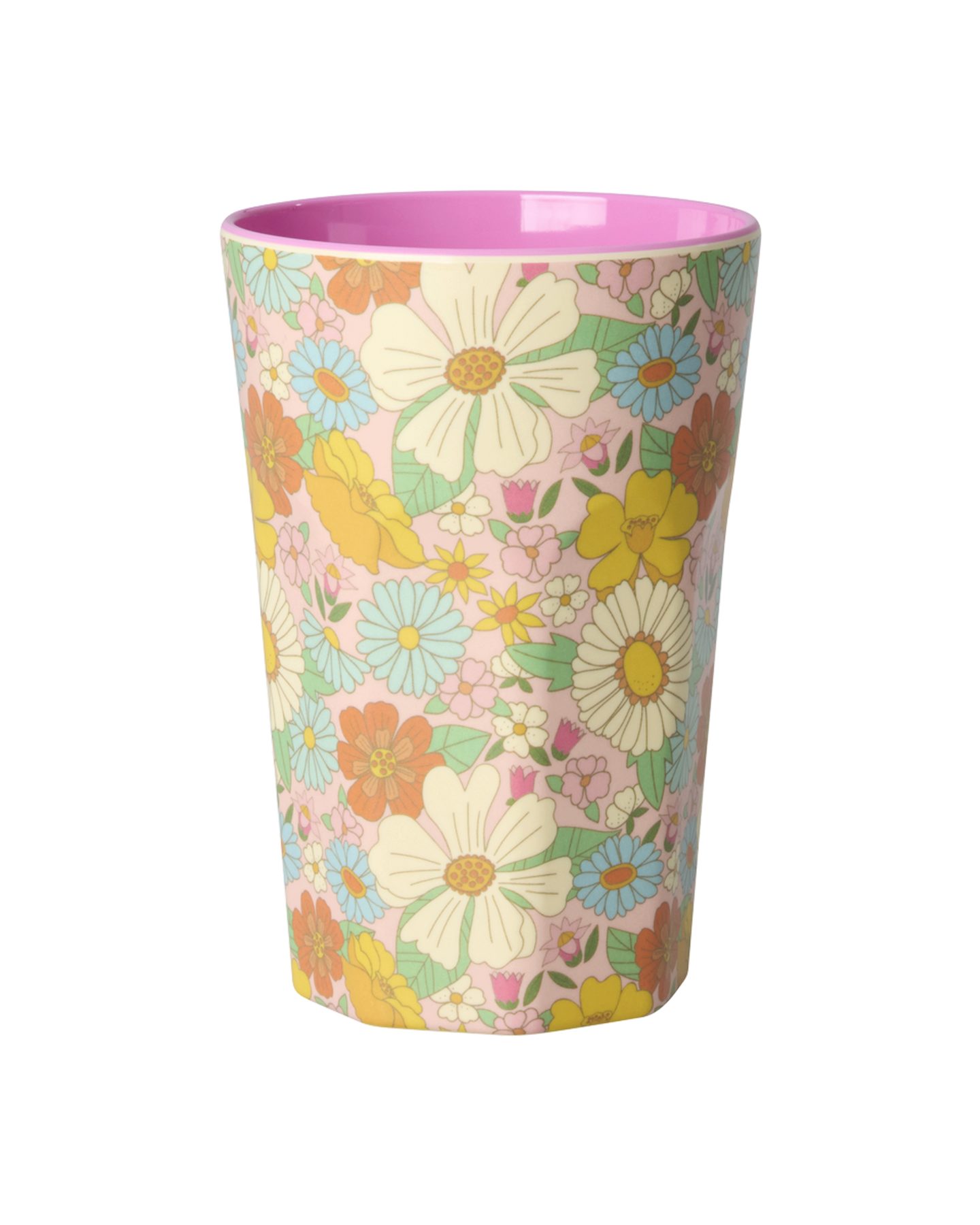 rice Becher Rice Melamin Großer Becher - Flower Power Bunt 400ml, 1-tlg., Melamin