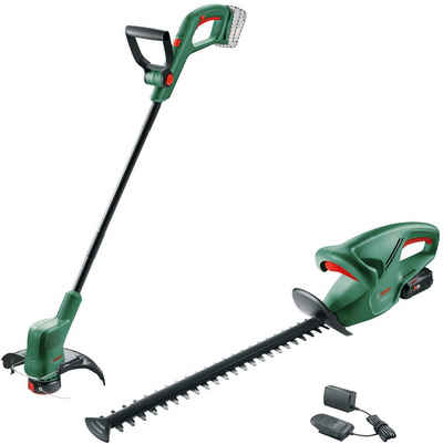 Bosch Home & Garden Akku-Heckenschere EasyHedgeCut 18-45+EasyGrassCut 18, im Set mit Akku-Rasentrimmer, Akku 18V/2,5 Ah und Ladegerät