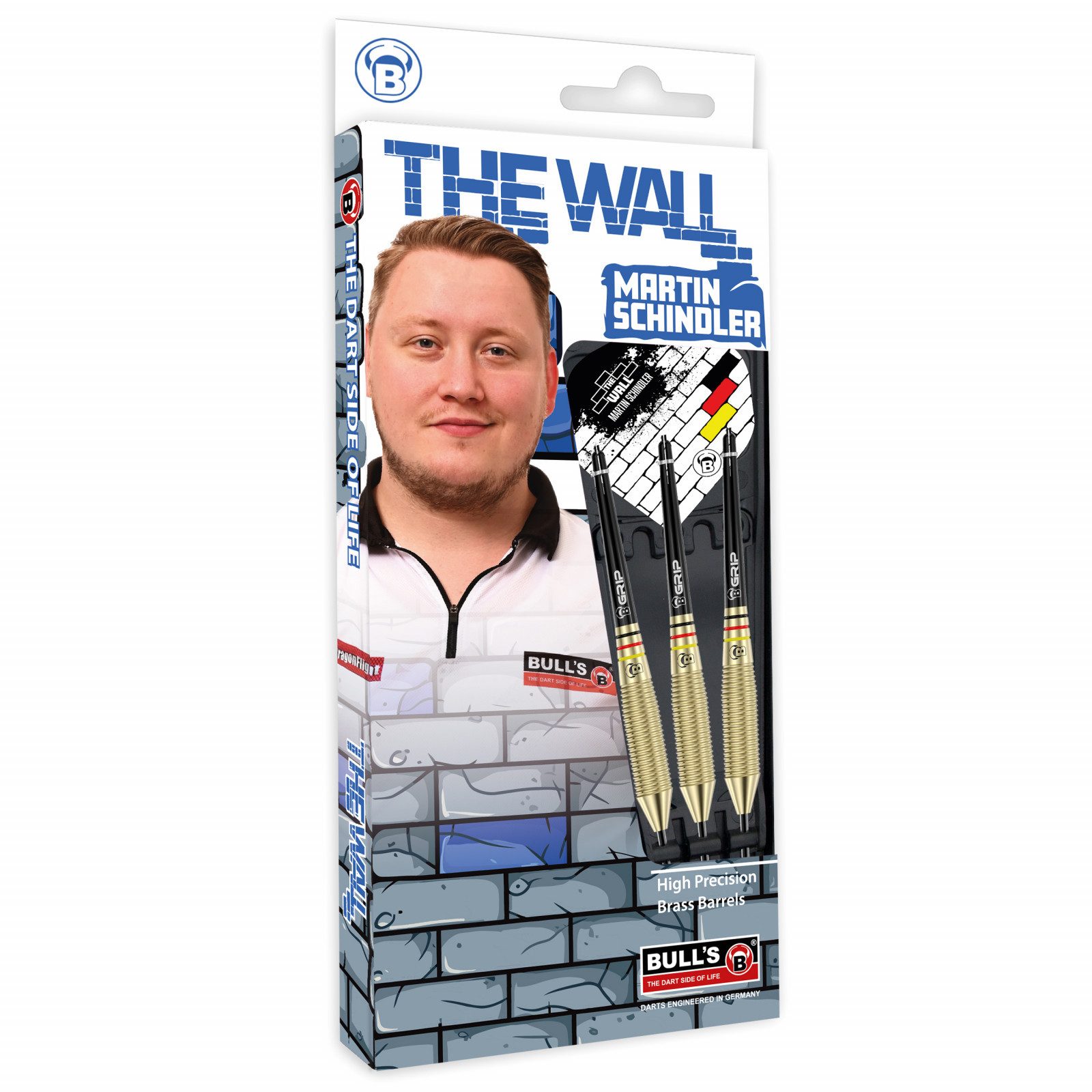 BULL'S Dartpfeil BULL'S Martin Schindler Natural Steeldart, 23g., Messing, Box inklusive