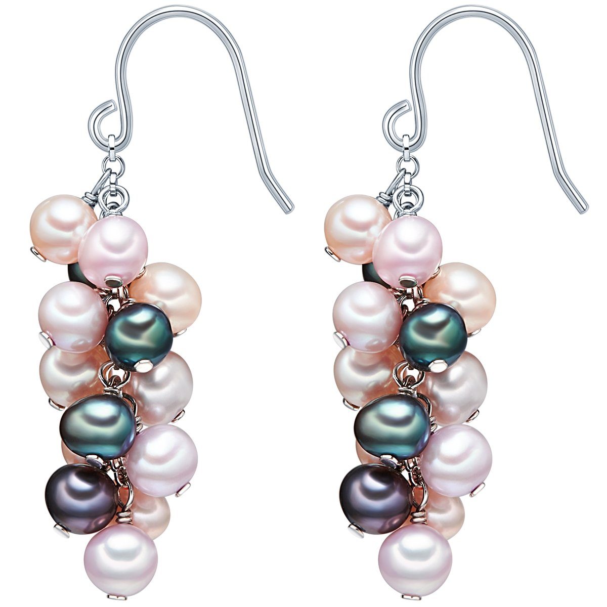 Pearls aus Valero Süßwasser-Zuchtperlen Perlenohrringe silber,