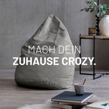 Lumaland Sitzsack Luxury XL Bodenkissen Sitzkissen 60x45cm, Microvelours weich Bean Bag 120L waschbar robust