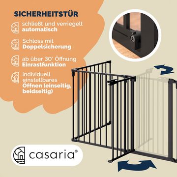 Casaria Kamingitter, Sicherheitstür Schloss Faltbar 306x77cm Kamingitter Absperrgitter Baby