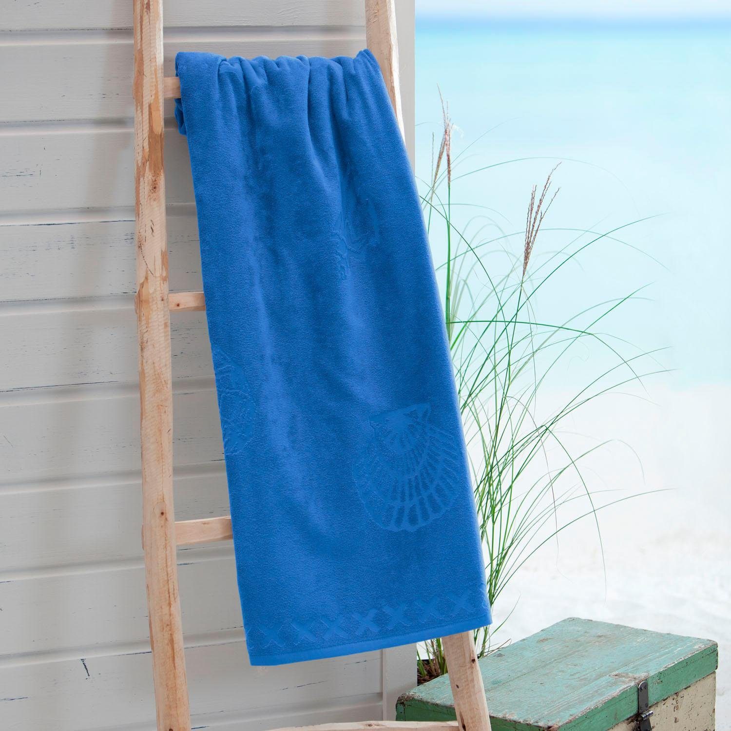 Seahorse Strandtuch Shells, Jacquard-Velours (1-St), mit günstig online kaufen