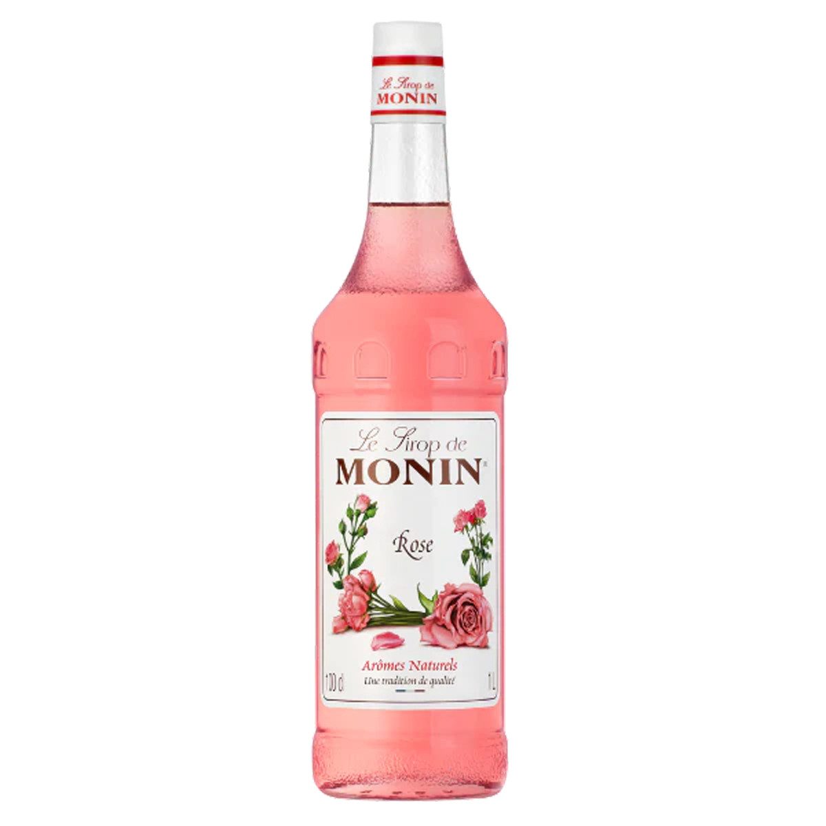 MONIN Getränke-Sirup, Monin Rose Sirup mit natürlichem Aroma und Rosenduft 1000ml