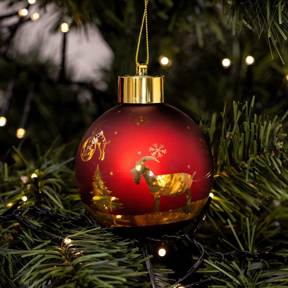 1. FC Köln Dekoobjekt Weihnachtsbaumkugel Leuchtend (8 cm) – Bild 2 von 2