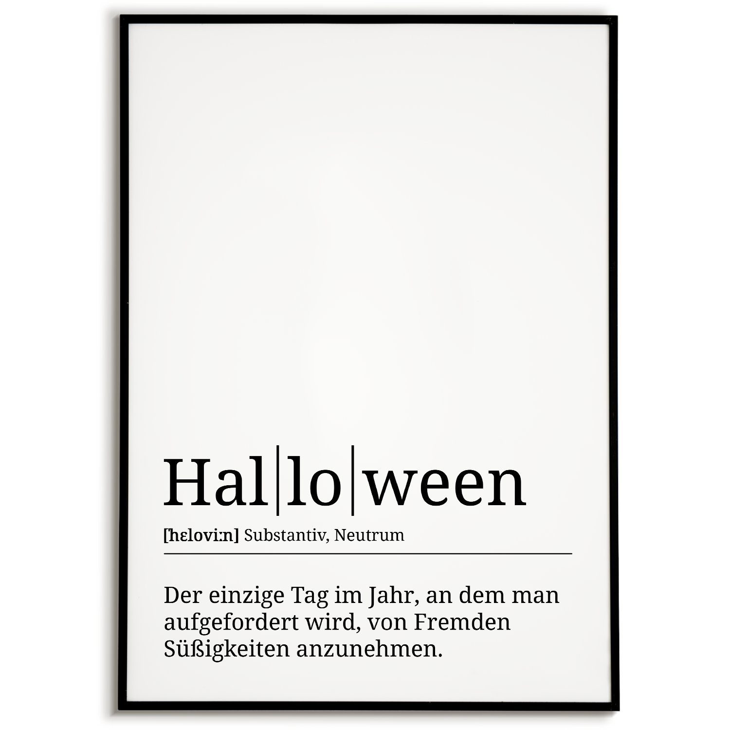 Tigerlino Poster Halloween Definition Wandbild