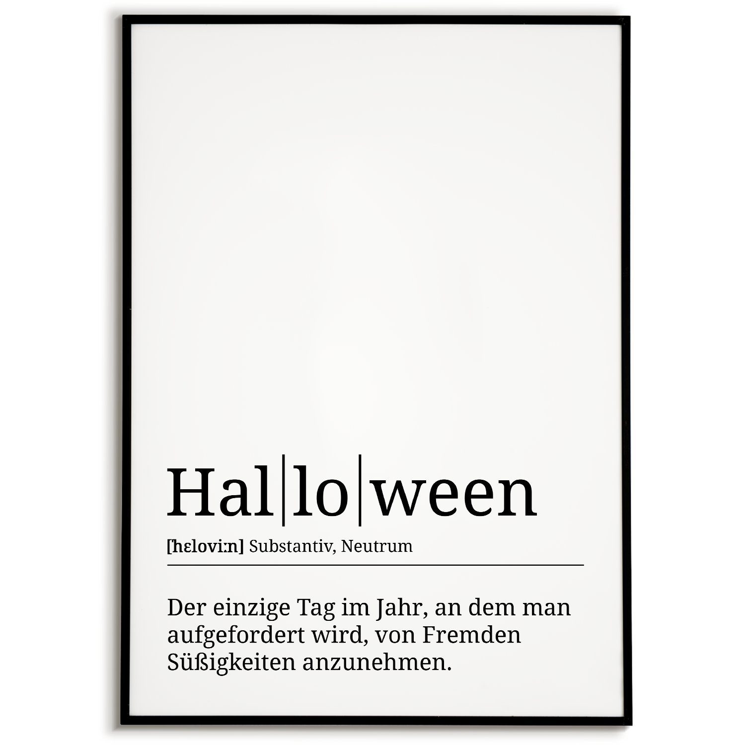 Poster Halloween Definition Wandbild