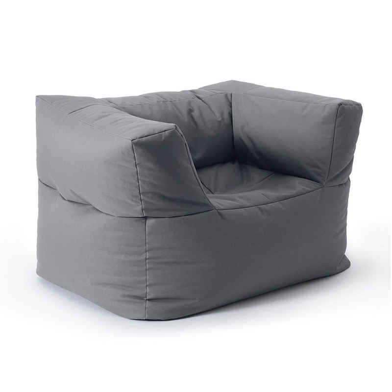 Lumaland Loungeset In- & outdoor Sofa individuell kombinierbar mit dem Modularen System, Sessel wasserfest abnehmbarer Bezug erweiterbar waschbar