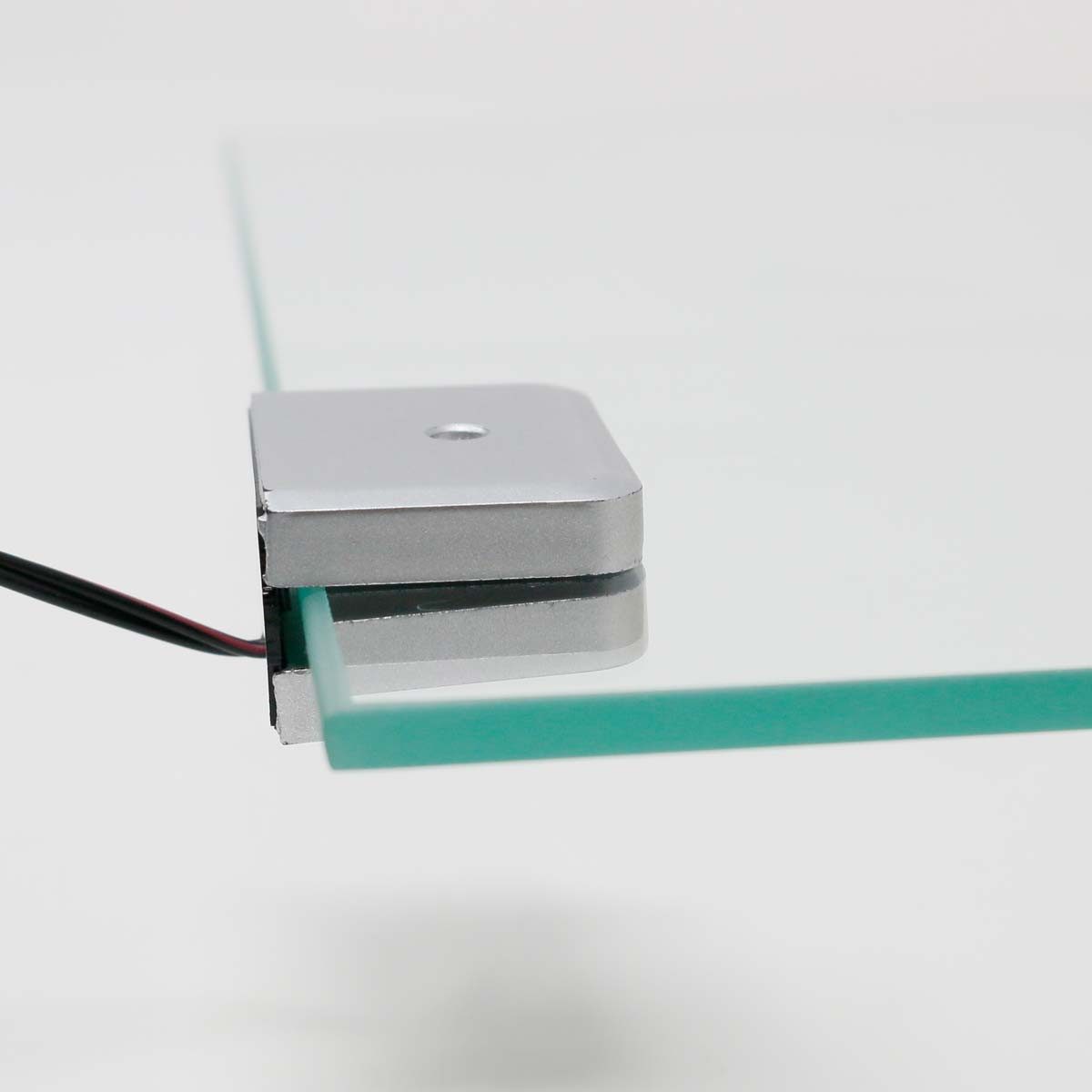 world-trading-net LED Glaskantenbeleuchtung Clip-3D silber Glasbodenbeleuchtung, warmweiß, 12V, warmweiß