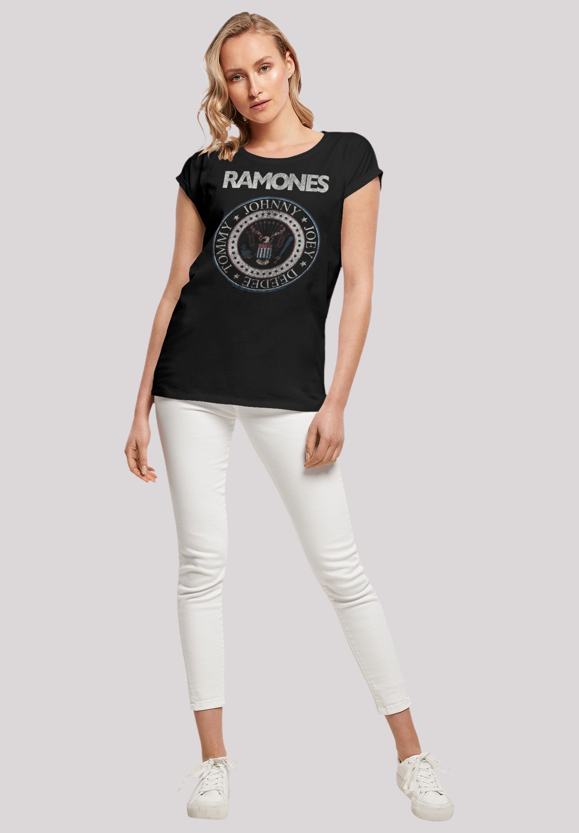 Qualität, F4NT4STIC Red Rock Band White Ramones Rock-Musik Seal Premium T-Shirt Band, And Musik