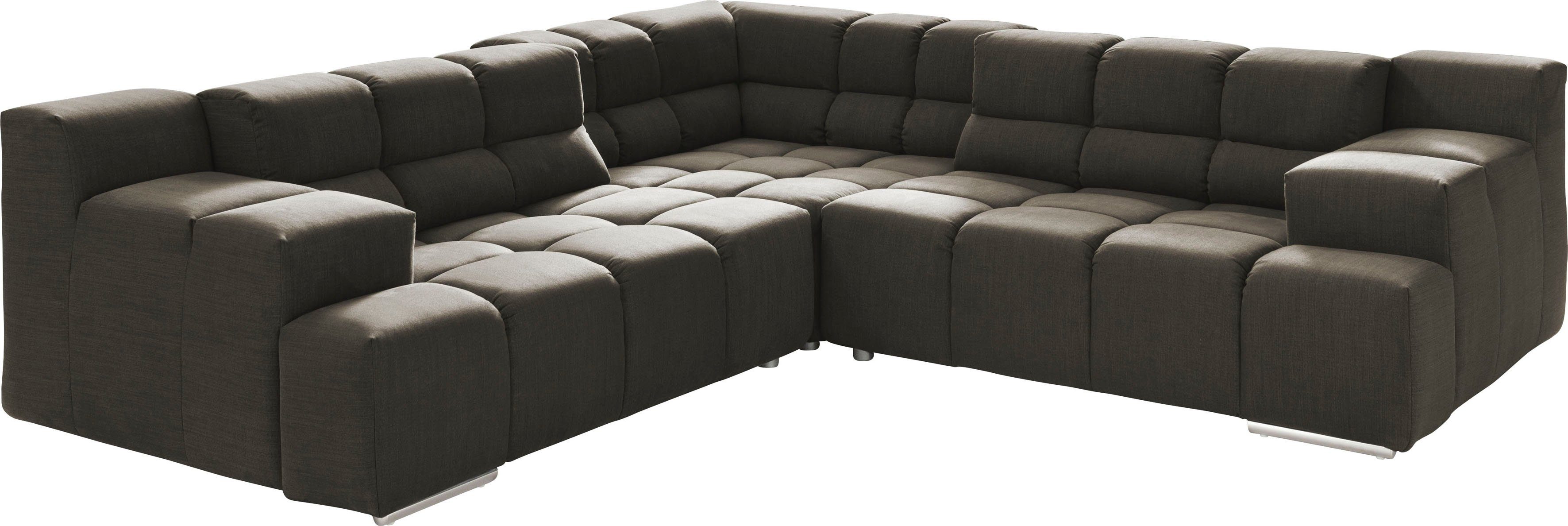 designwerk Ecksofa Temple L-Form, tolles Designsofa, mit Sitztiefenverstellung