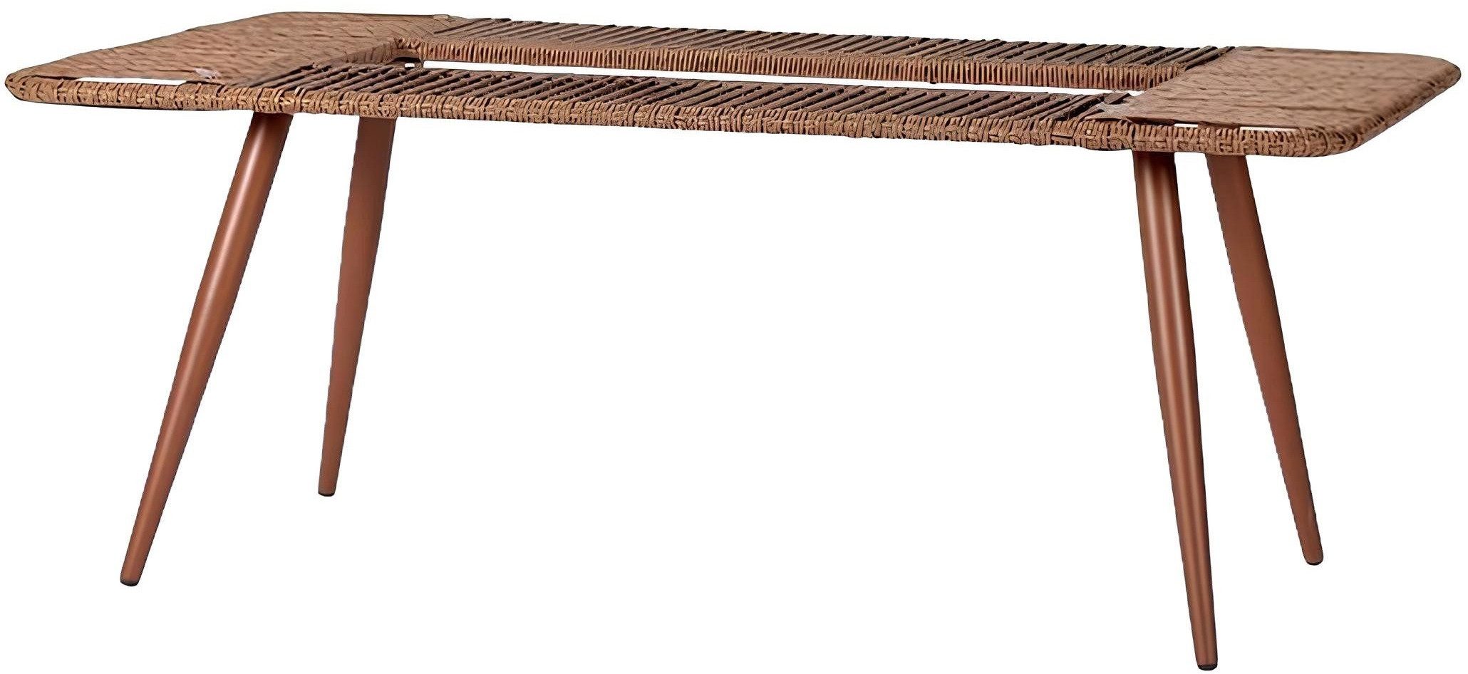 Xlmoebel Gartentisch Luxuriöser Rattan Beistelltisch in modernem Braunton (Tisch), Hergestellt in Europa