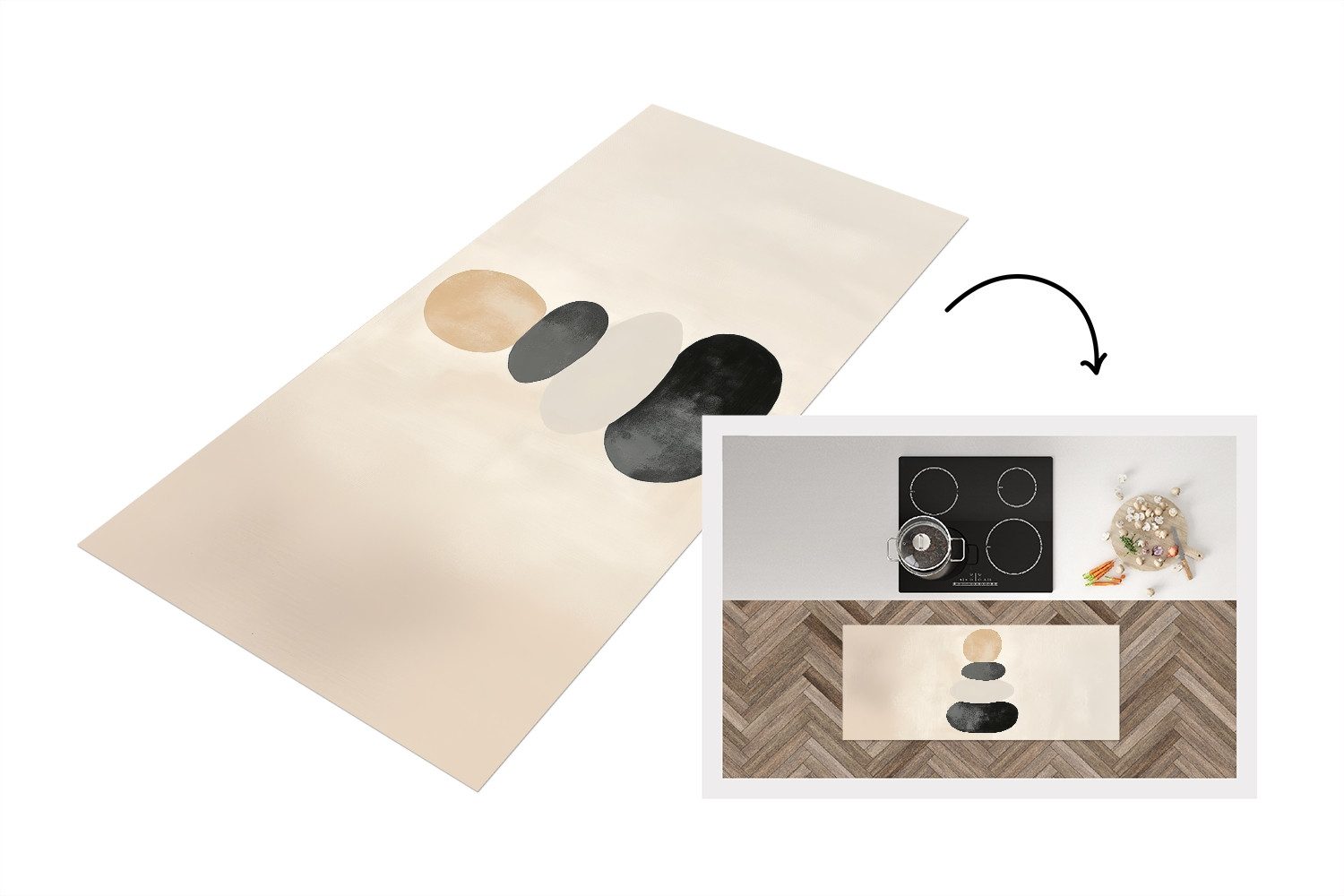 MuchoWow Küchenläufer Japandi - Wabi sabi günstig online kaufen