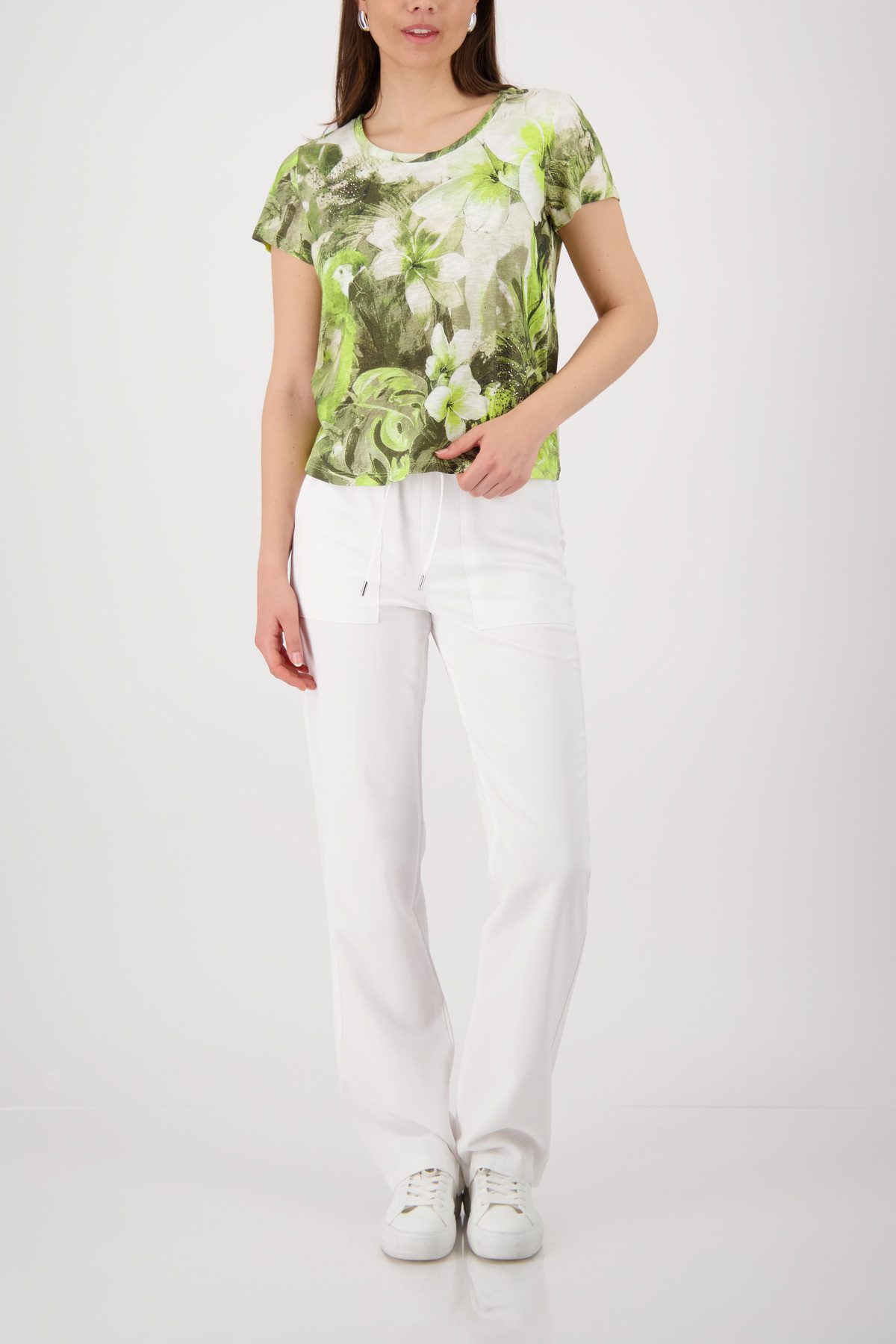 Monari T-Shirt Shirt Blume Allover Regular fit mit Blumenprint – Bild 4 von 5