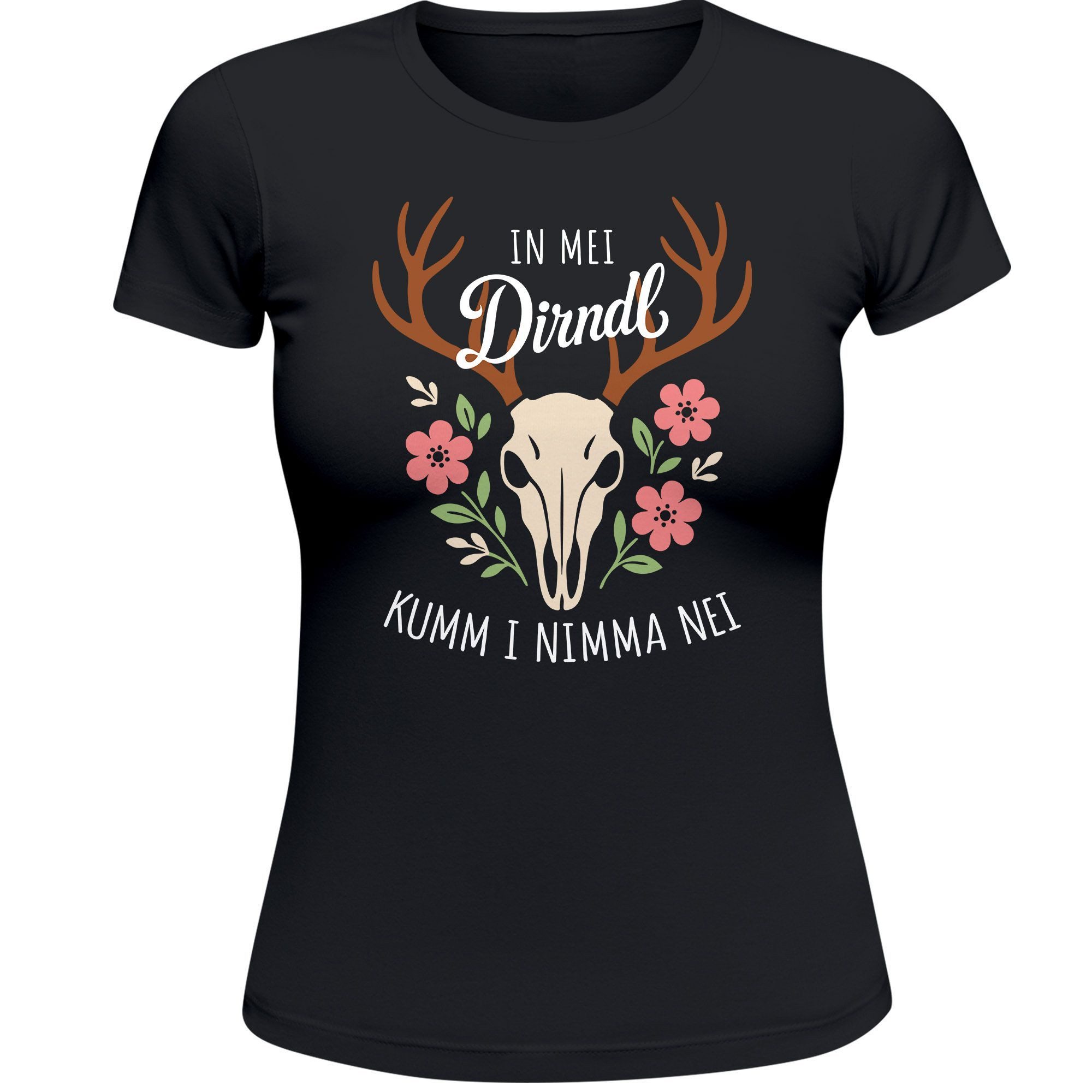 MoonWorks Print-Shirt Damen T-Shirt für das Oktoberfest In mei Dirndl kumm i nimma nei mit Print