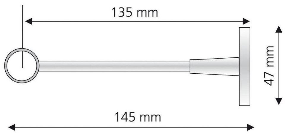 Träger, Liedeco, Gardinenstangen, (1-St), für Gardinenstangen Ø 16 mm,  Geschlossener Träger 13,5 cm, 1-läufig
