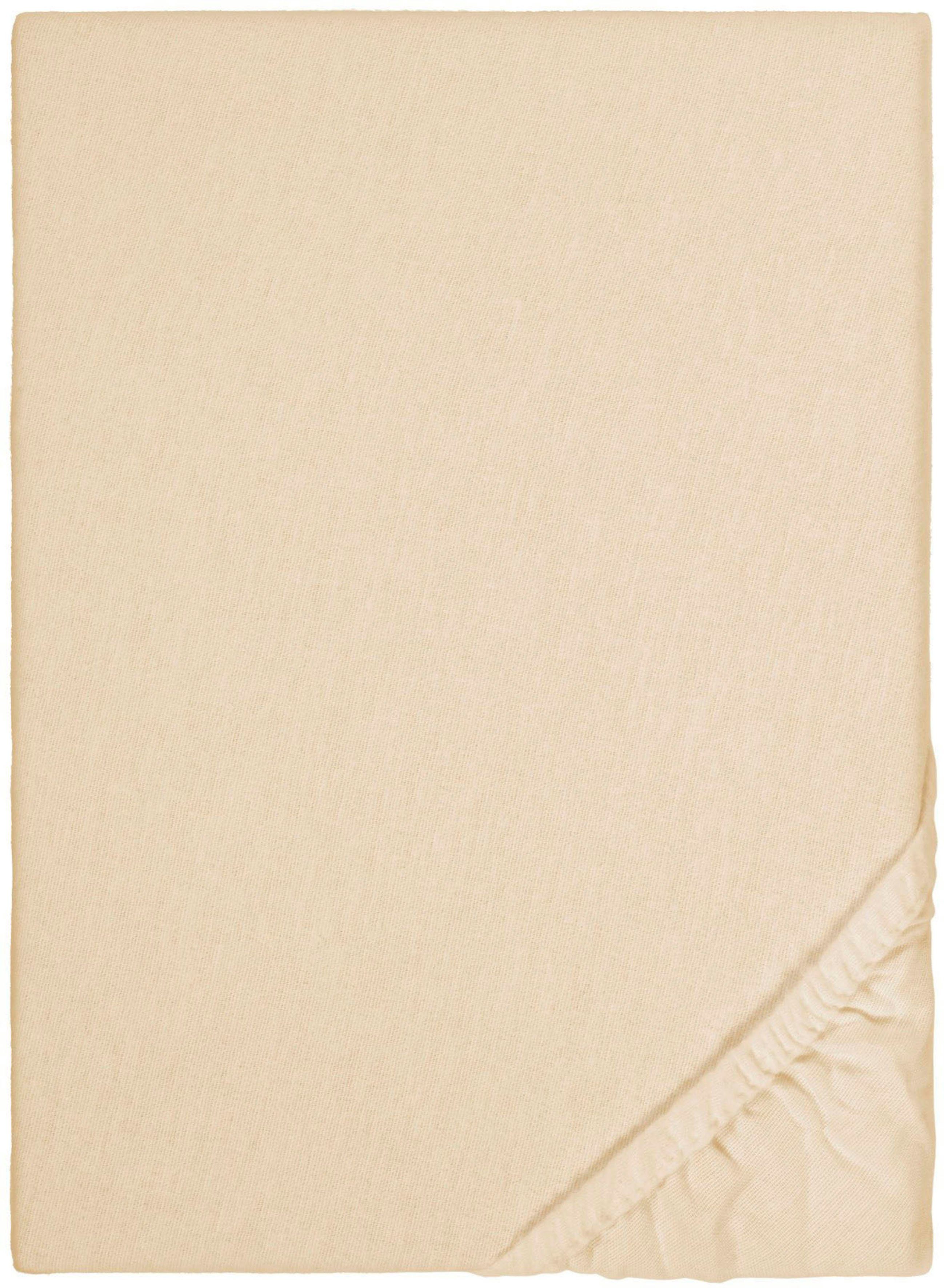 Biberna Spannbettlaken Biber in Gr. 90x200, 140x200 oder 180x200 cm, Biber, günstig online kaufen