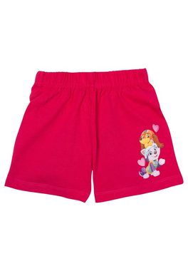 United Labels® Schlafanzug Paw Patrol Schlafanzug für Mädchen Pyjama Set Kurzarm Weiß/Pink