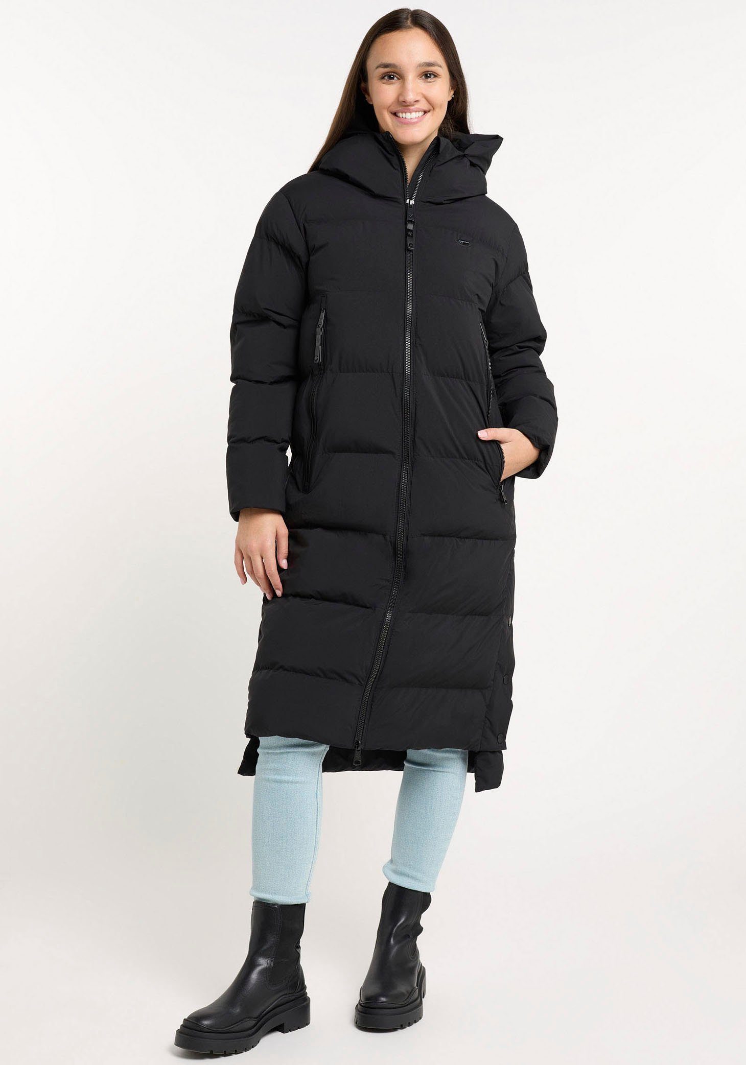 PATRISE COAT LONG Steppmantel Ragwear BLACK