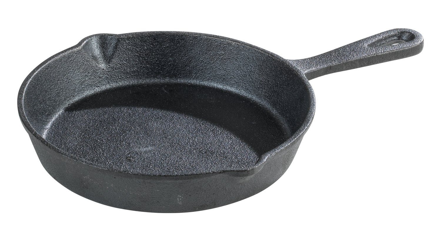 Bratpfanne CAST, Ø 15 cm, Schwarz, Gusseisen, mit 2 Ausgießnasen