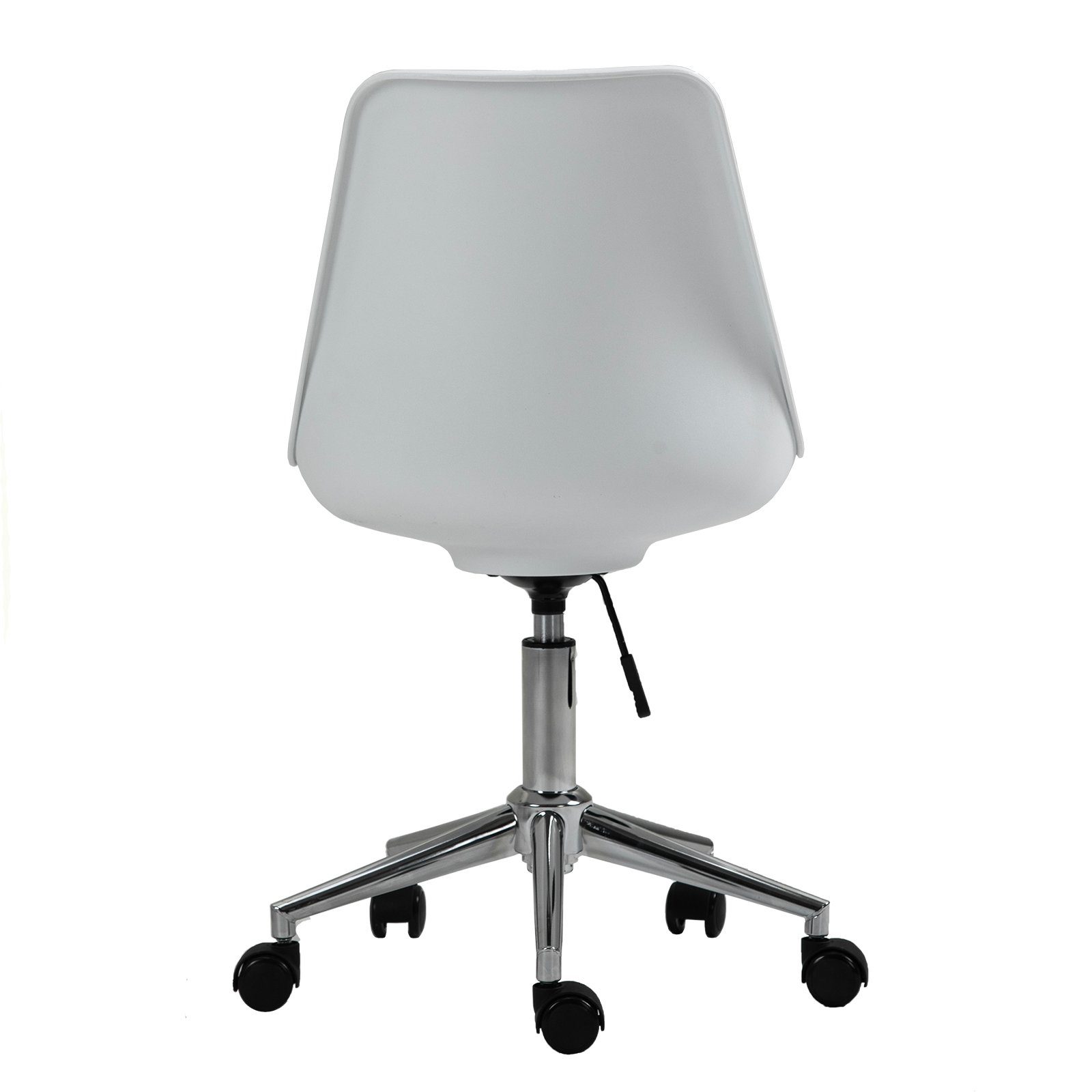 weiß St), hoher 1 | bodenschonende höhenverstellbar, EDDY Schreibtischstuhl SVITA Sitzkomfort, Rollen (Paket, weiß stufenlos