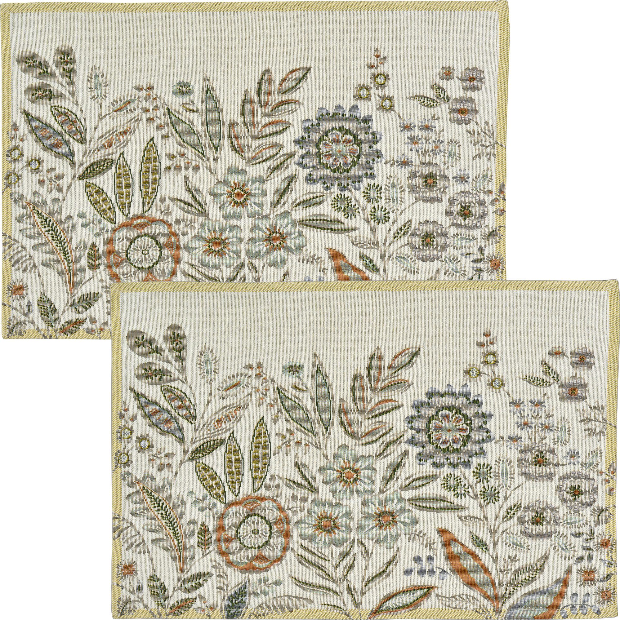 sander table + home Platzset Tischset "Loni" 2er-Pack, Gobelin Blumen günstig online kaufen