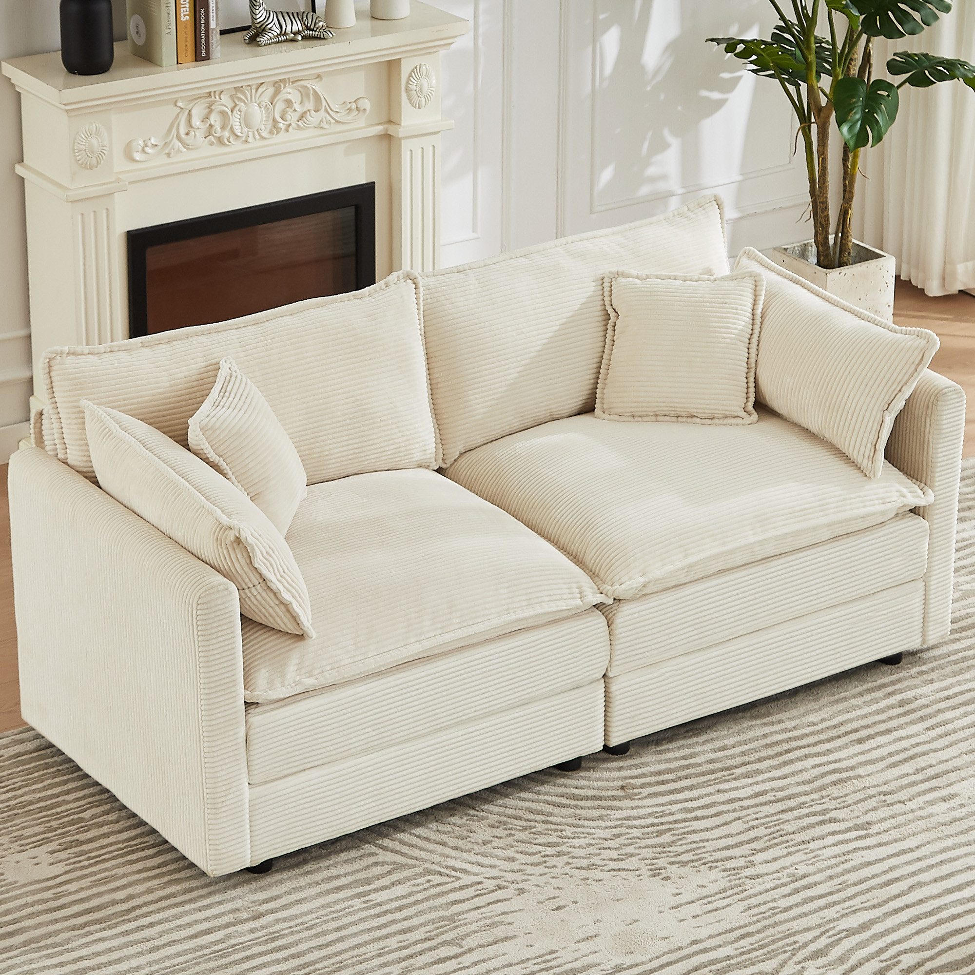 Jiexi Wohnlandschaft Sofa, multifunktionales Kombinationssofa, Freizeitsofa