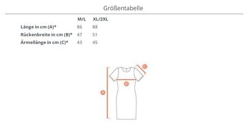Ital-Design Shirtkleid Damen Freizeit Kapuze Stretch Minikleid in Schwarz