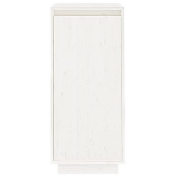furnicato Schuhschrank Weiß 35x35x80 cm Massivholz Kiefer