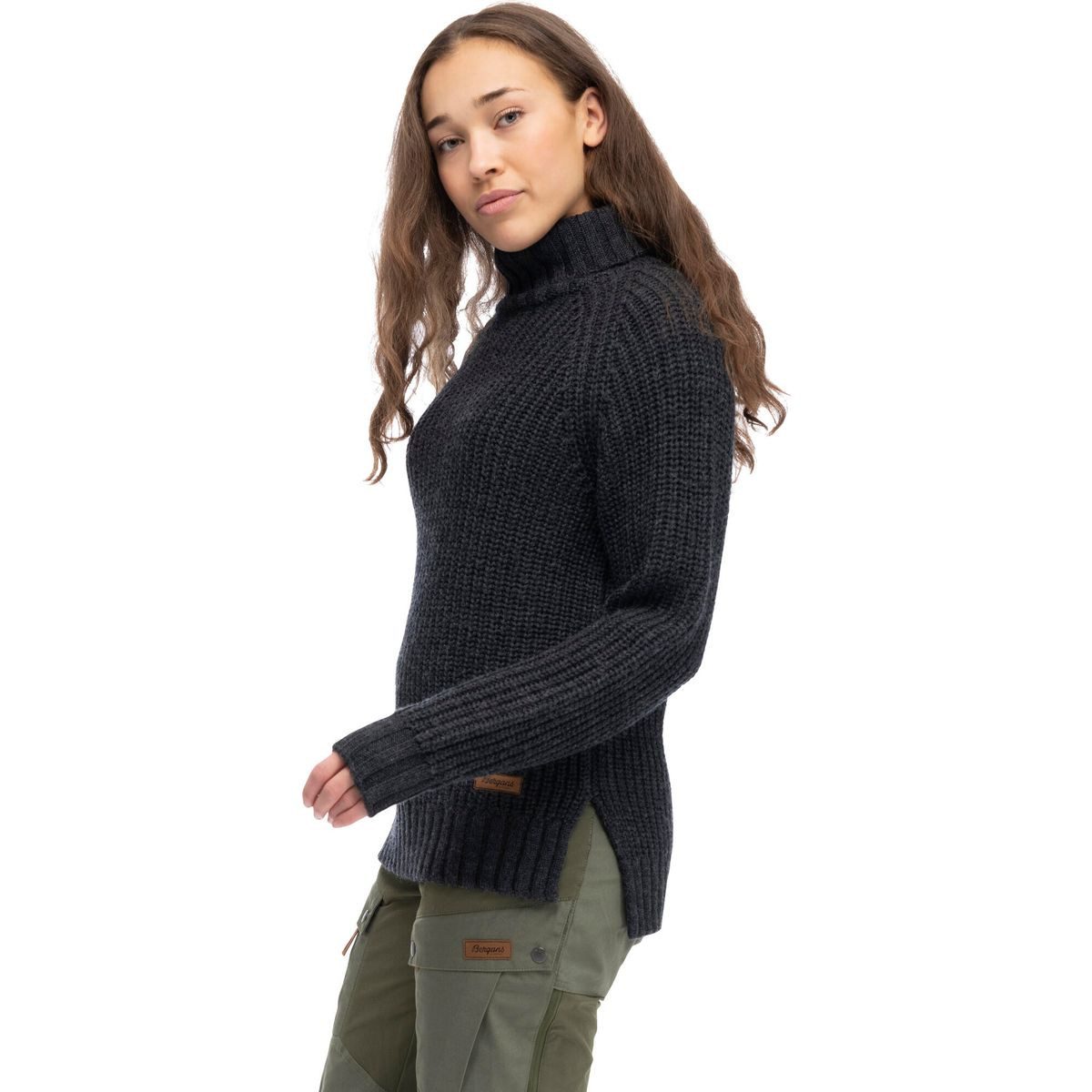 Bergans Fleecejacke Nordmarka Merino High Neck Jumper Women Warmer Damenpullover aus 100 % Merinowolle mit hohem Kragen und