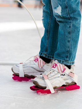 NIJDAM Gleitschuh Eisläufer für Kinder • verstellbare Größe 24-34 • Schlittschuhe Pink • Alter 3+