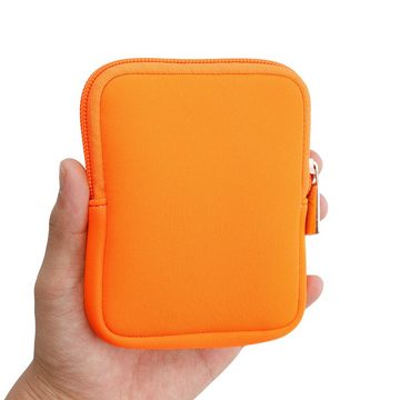 kwmobile Backcover Tasche für Bosch Nyon 2, E-Bike Computer Neopren Hülle - Schutztasche Neon Orange