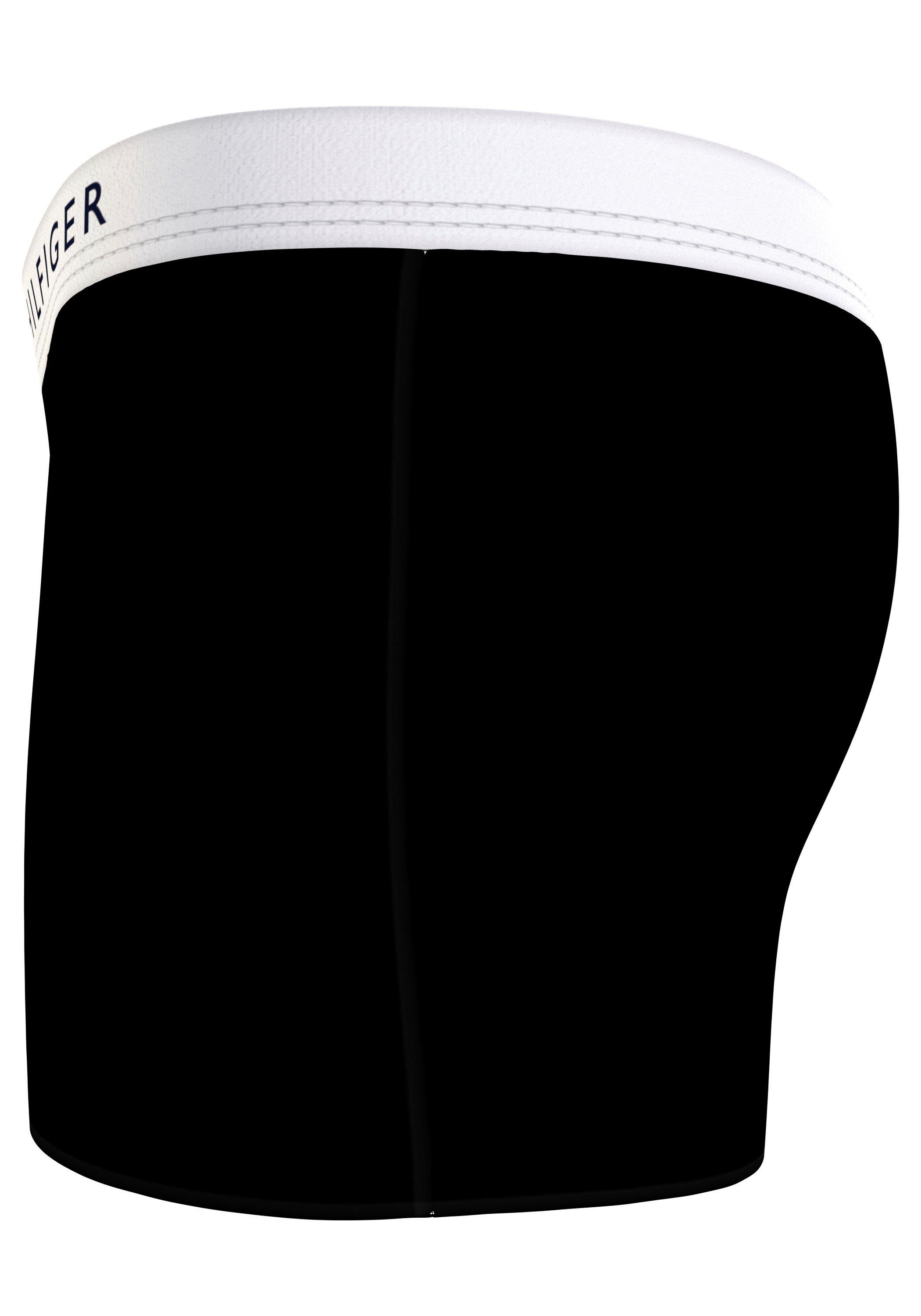 Logo dem Black/Black 2er-Pack) mit auf Underwear Taillenbund Hilfiger Trunk Tommy (Packung, 2-St.,
