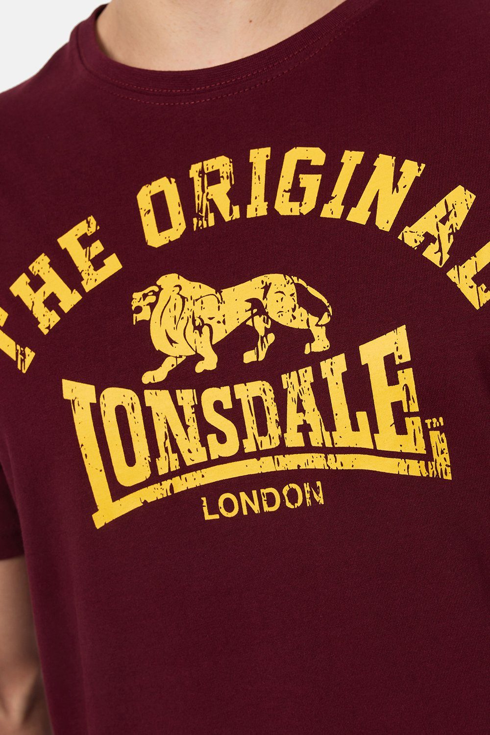 Lonsdale T-Shirt ORIGINAL Vintage Oxblood