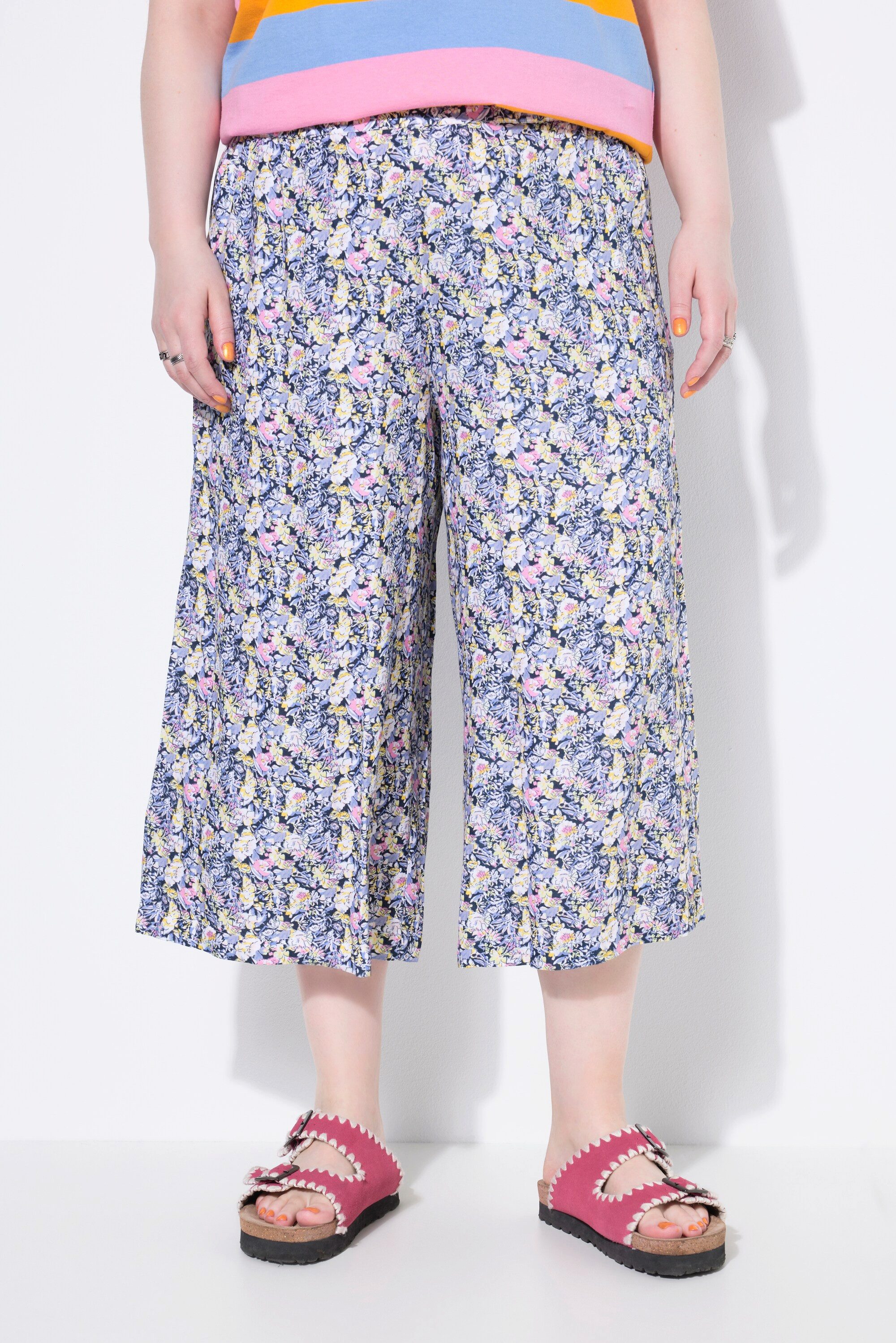 Culotte Culotte Wide Legs Alloverprint Elastikbund