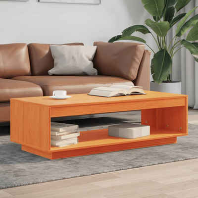 vidaXL Couchtisch Couchtisch Wachsbraun 110x50x33,5 cm Massivholz Kiefer (1-St)