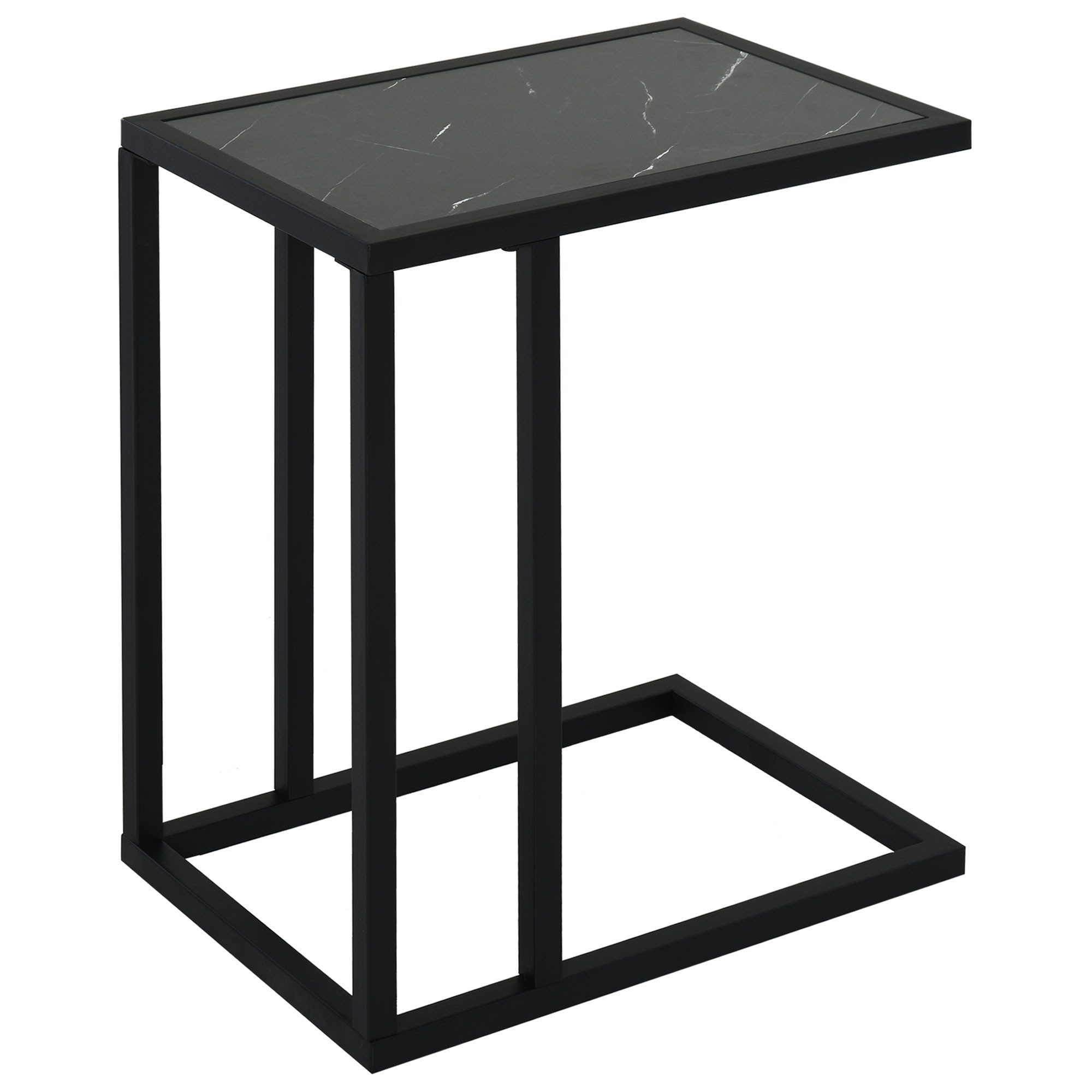 HOMCOM Beistelltisch mit Marmoroptik, Metallrahmen, (Couchtisch, günstig online kaufen
