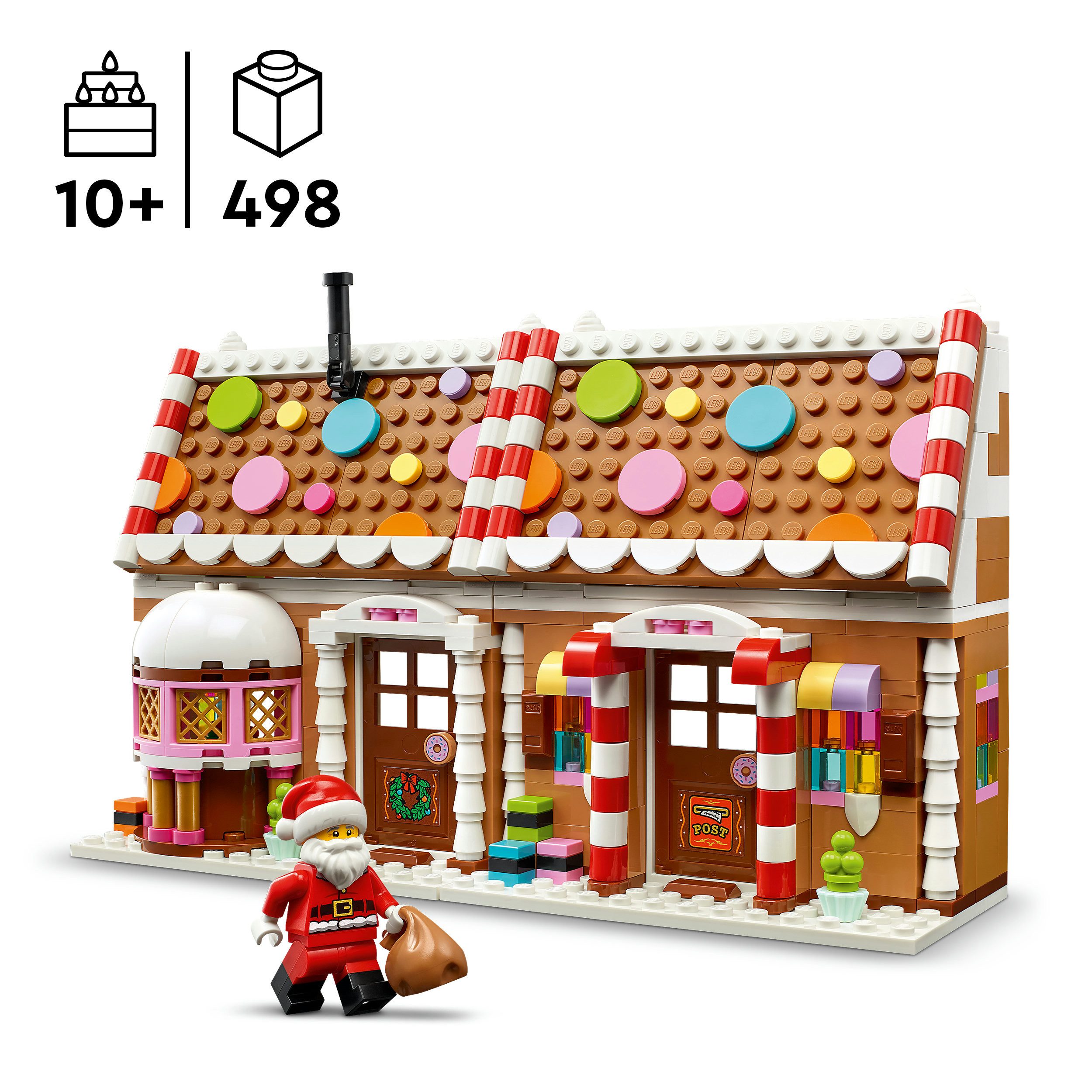 LEGO® Weihnachtliches Lebkuchenhaus (40809), LEGO Iconic Konstruktionsspielsteine, (498 St), Made in Europe – Bild 3 von 5