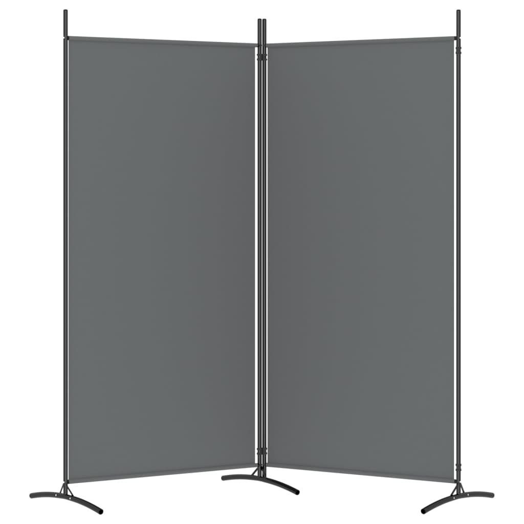 vidaXL Paravent 175 x 180 cm Paravent Anthrazit 175x180 cm Stoff Raumteiler für Privat