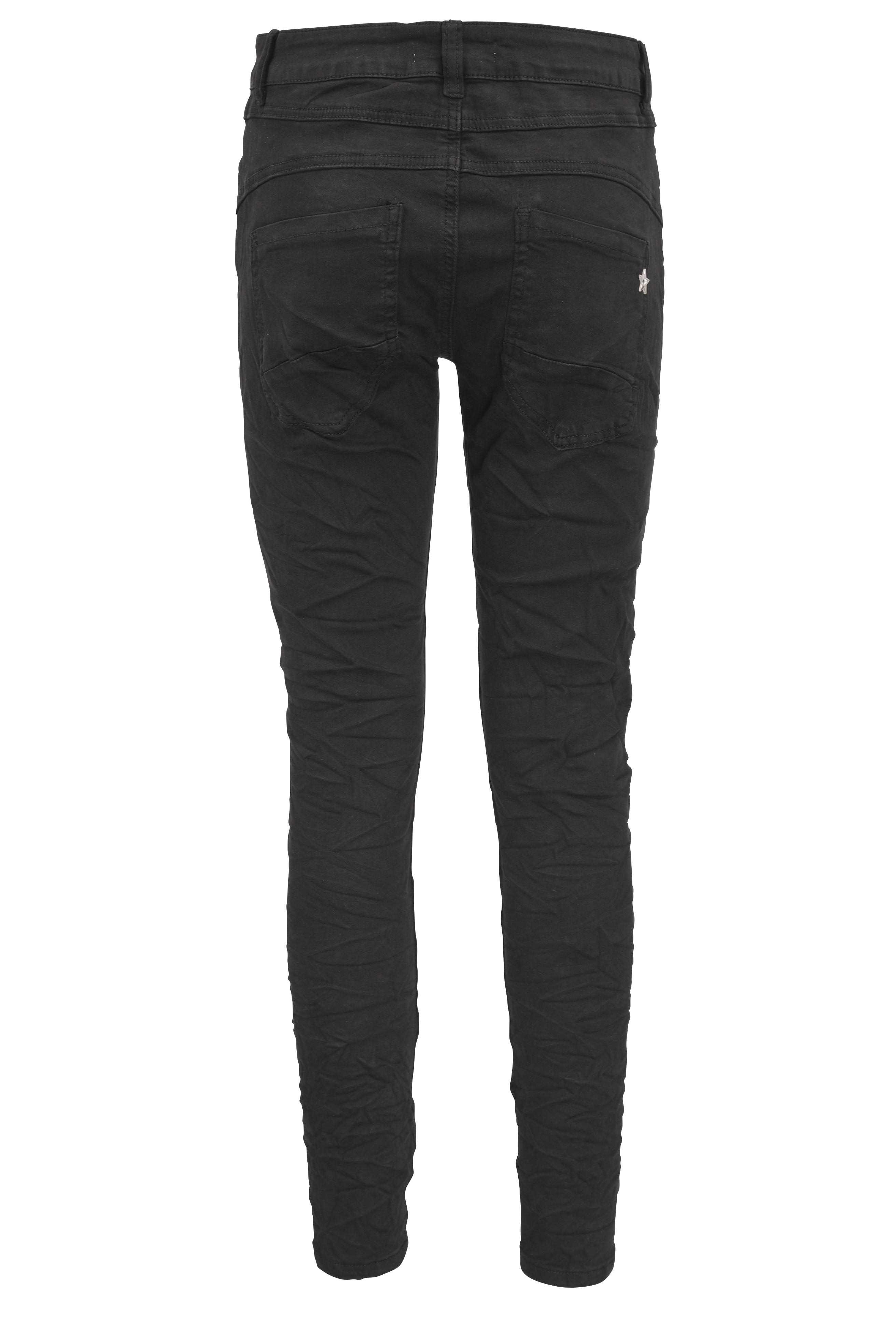 Jewelly Regular-fit-Jeans Stretch Jeans Five-Pocket im Crash-Look