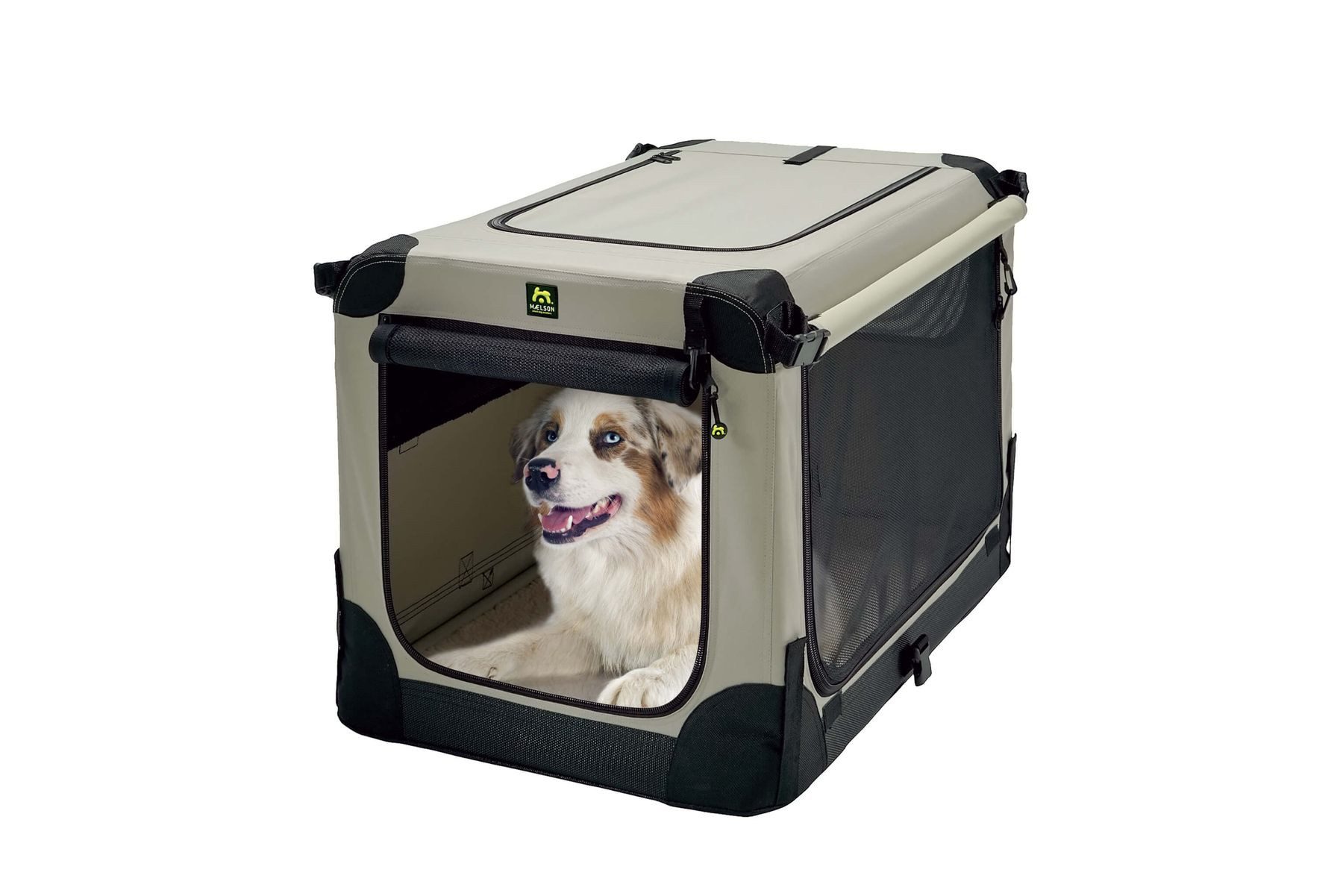 MAELSON Hunde-Transportbox Soft Kennel faltbare Hundebox / Tier Transportbox Beige