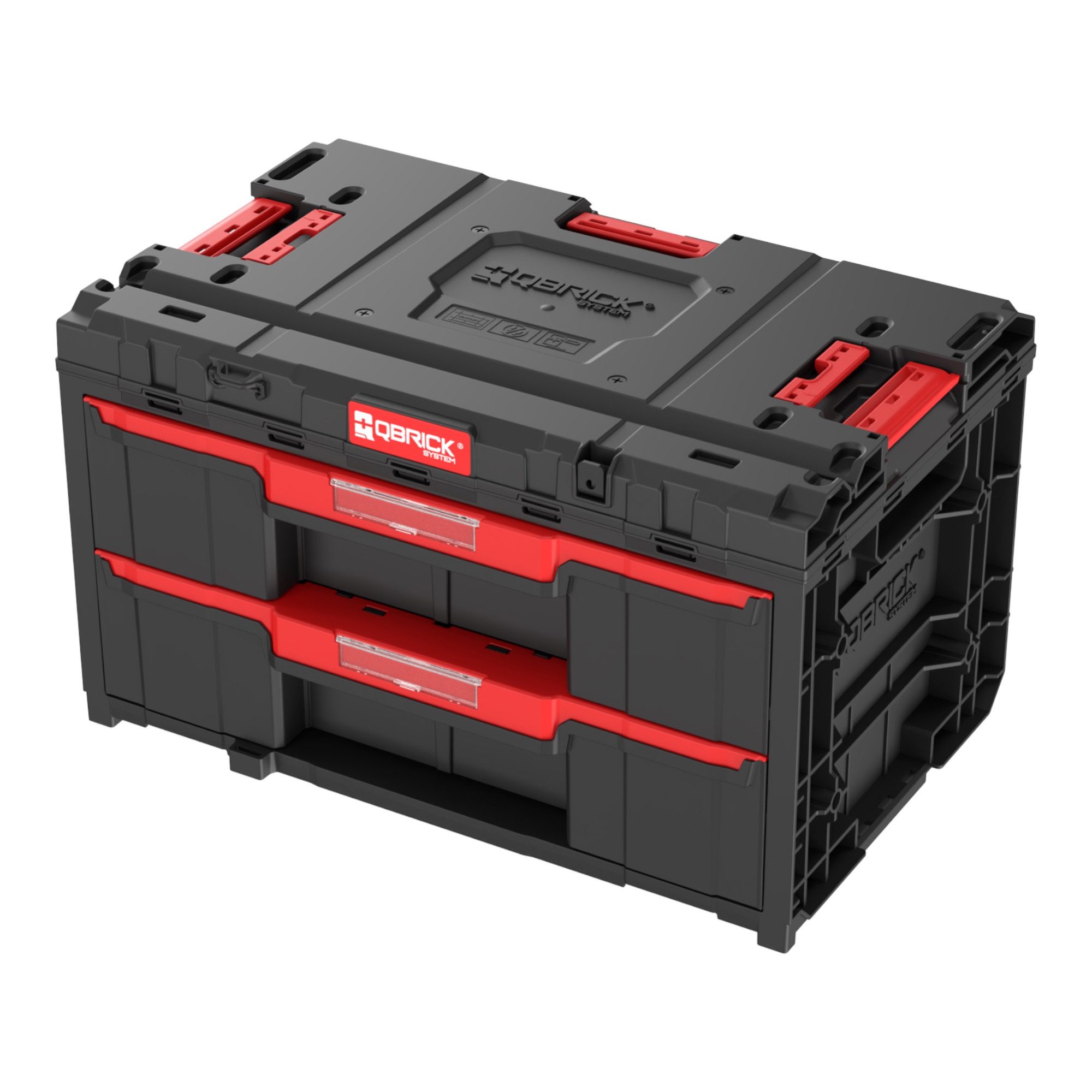 QBRICK System Werkzeugkoffer ONE Drawer 2 Toolbox 2.0 Werkzeugbox 587 x 380 x 340 mm mit Schubladen