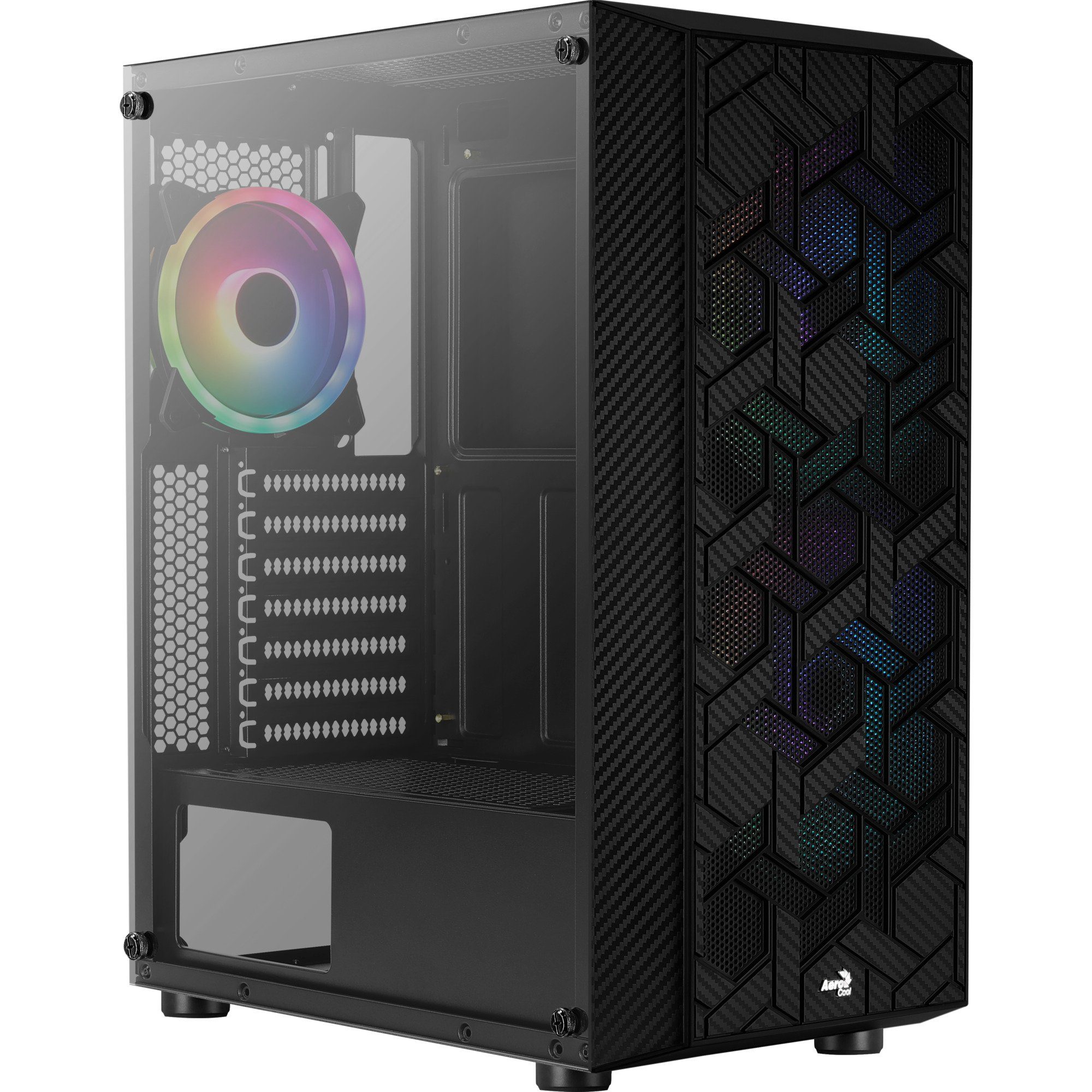 Aerocool Корпуса ПК Aerocool Hive ARGB v1, Tower-Gehäuse, (Tempered