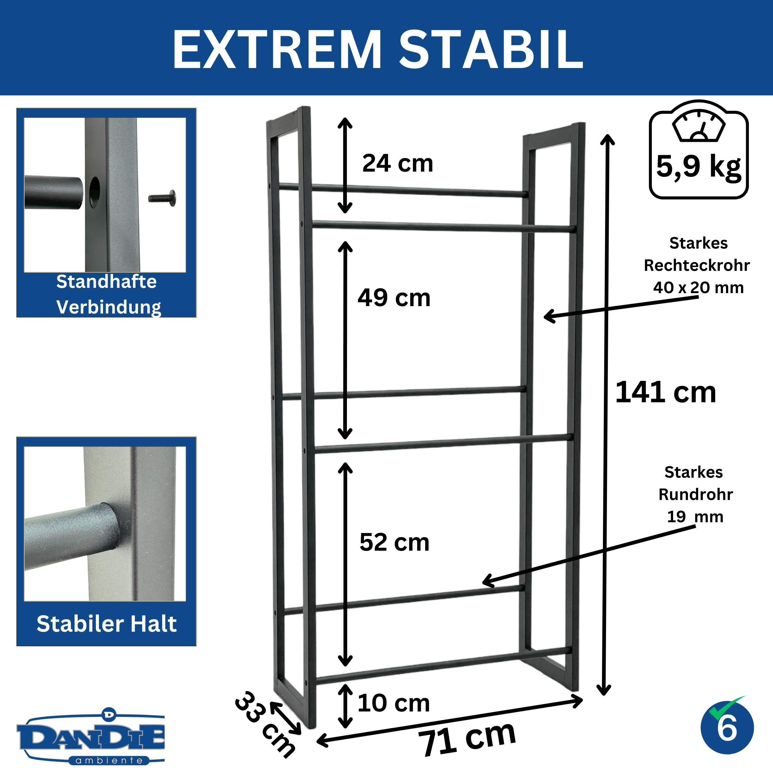 DanDiBo Standregal Bierkistenregal 6 Kisten Schwarz Metall Stehend 96563 71 günstig online kaufen
