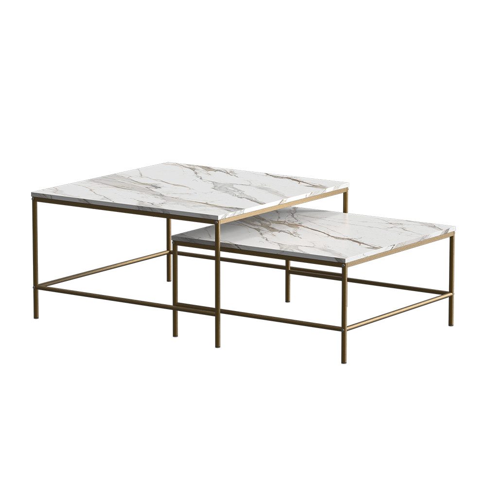 Vicco Couchtisch Ramio, Weiß/Gold, 80 x günstig online kaufen