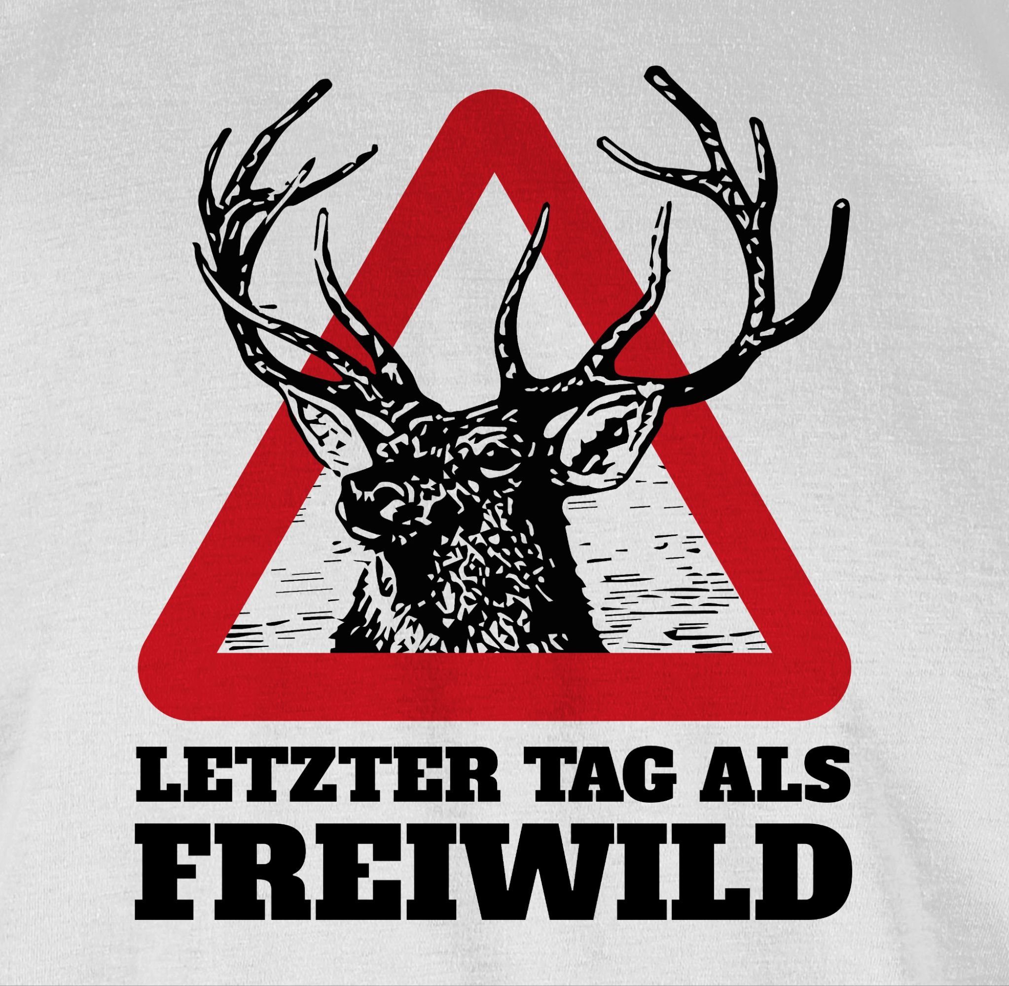 Shirtracer T-Shirt Letzter Tag als Freiwild JGA Männer
