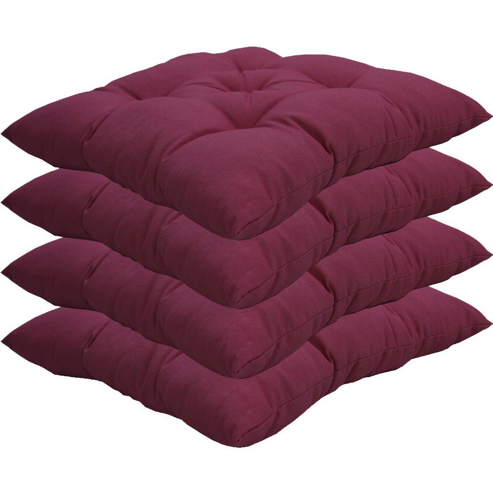 NYVI Stuhlkissen Sitzkissen Genua 4er Set - Dekokissen Sitzauflage für Indo günstig online kaufen