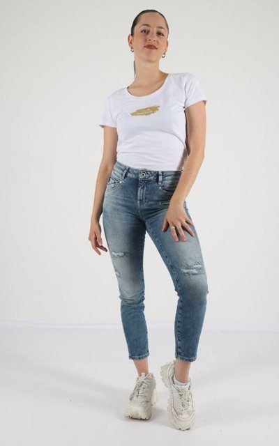 Miracle of Denim Skinny-fit-Jeans – elastischer Baumwollmix für eine figurb günstig online kaufen