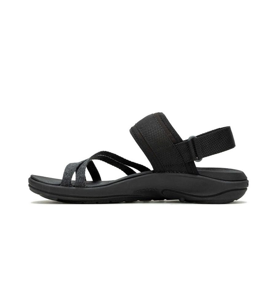 Merrell District 4 Backstrap (aus Vollnarbenleder) schwarz Damen Sandale